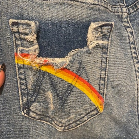 Mother Denim - High Waisted Looker Ankle Chew Skinny Jeans - Picture 4 of 6